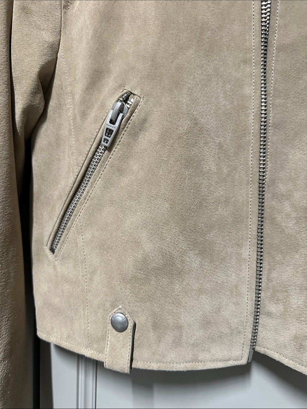 Blank NYC Taupe Suede Cropped Jacket - Picture 3 of 9